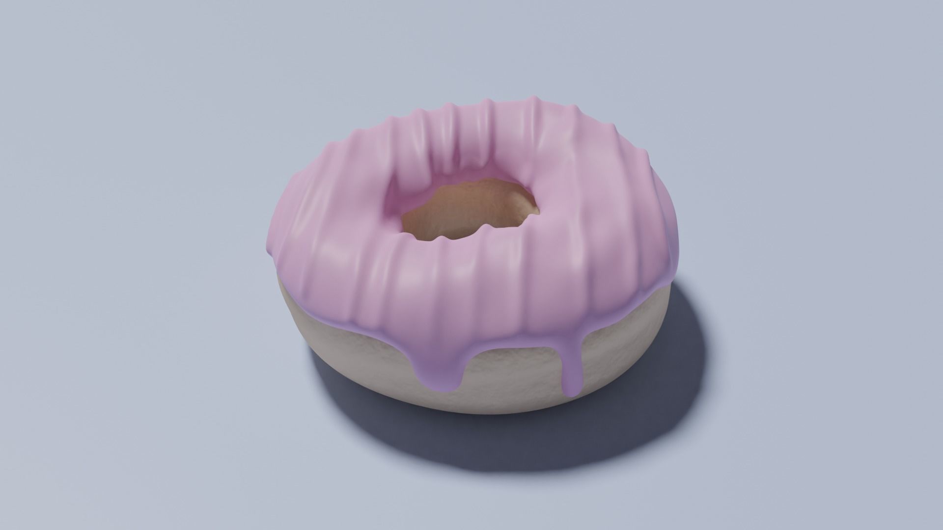 Pink Donut 3D model_2