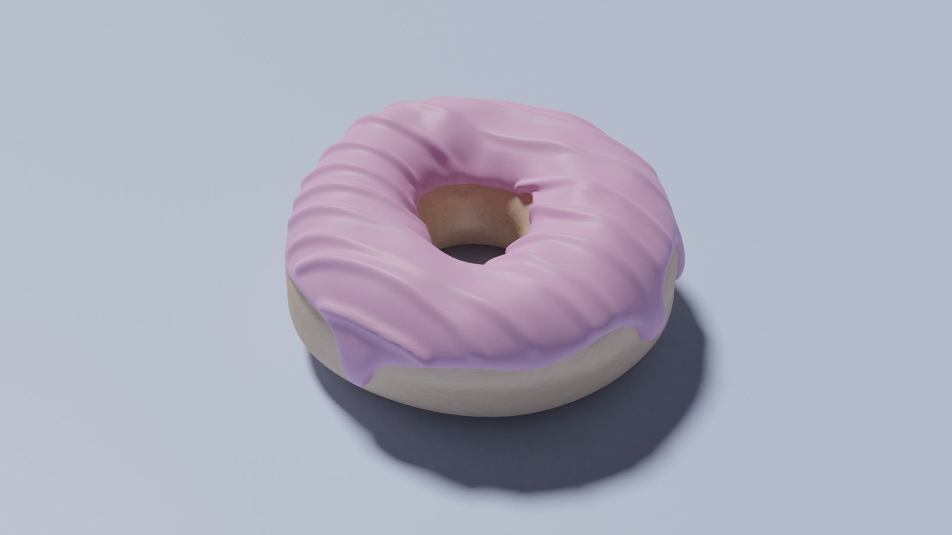 Pink Donut 3D model_4