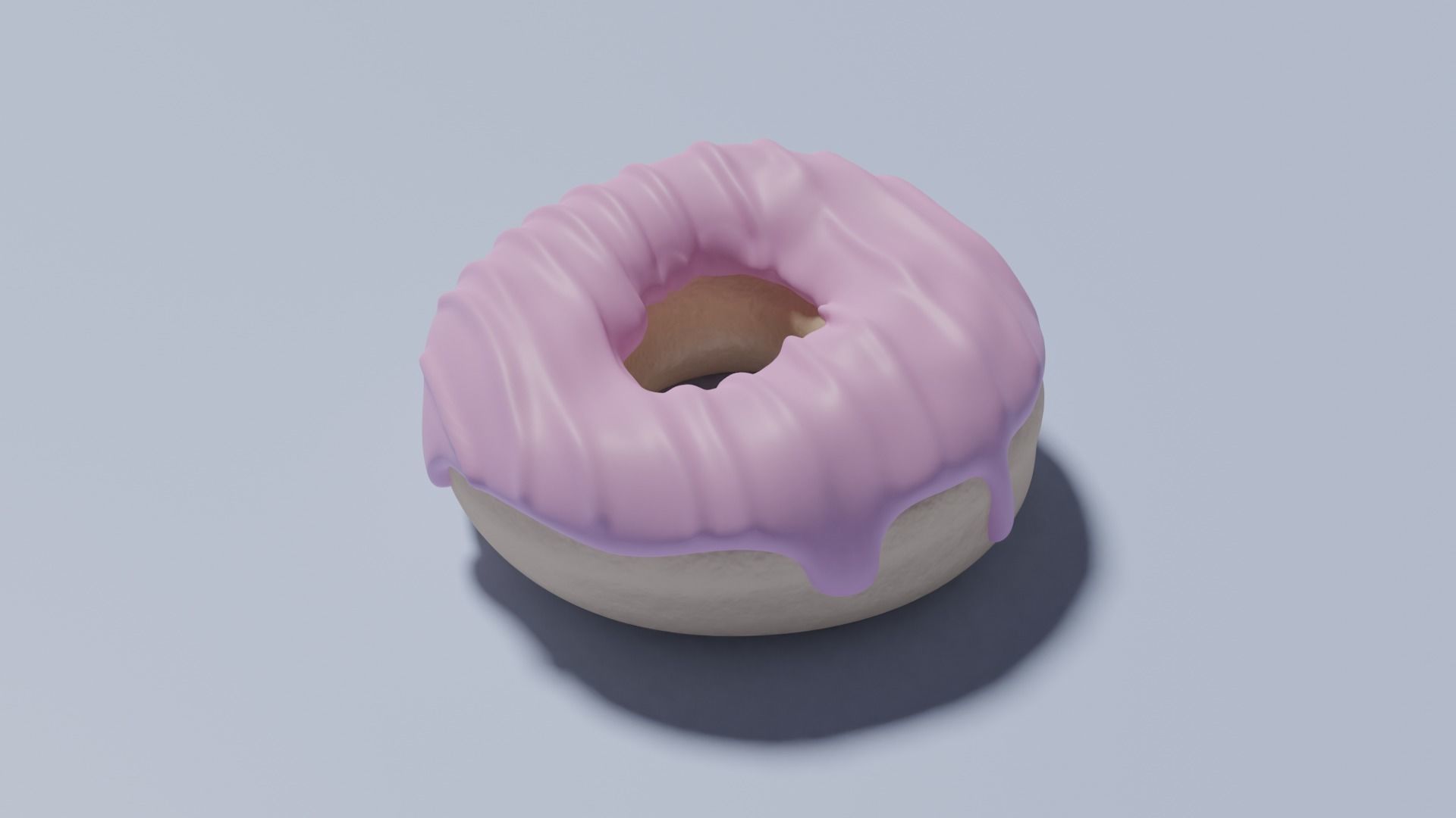 Pink Donut 3D model_3