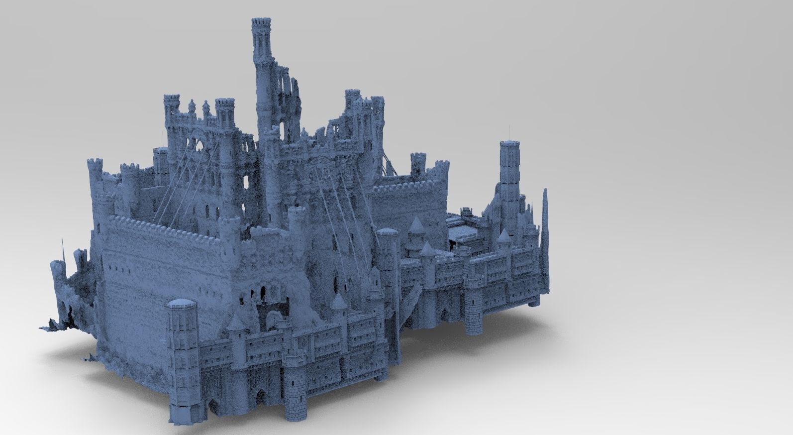 Middle ages castle  3D model_1
