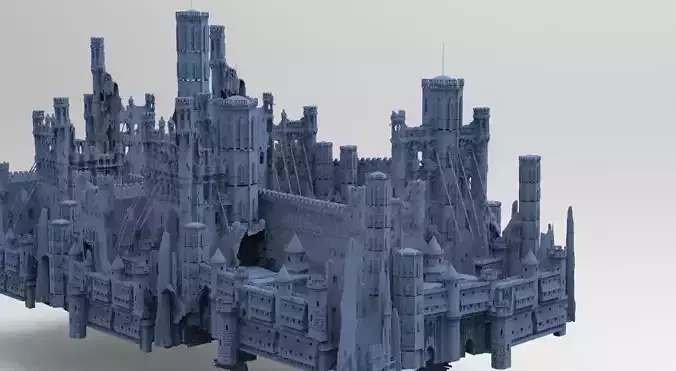 Medieval Fortress Ruins for games
