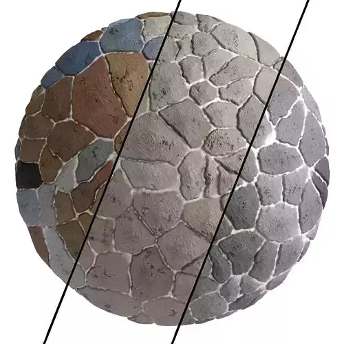 Ston Wall Material 4- By 3 color Pbr By Sbsar 4k