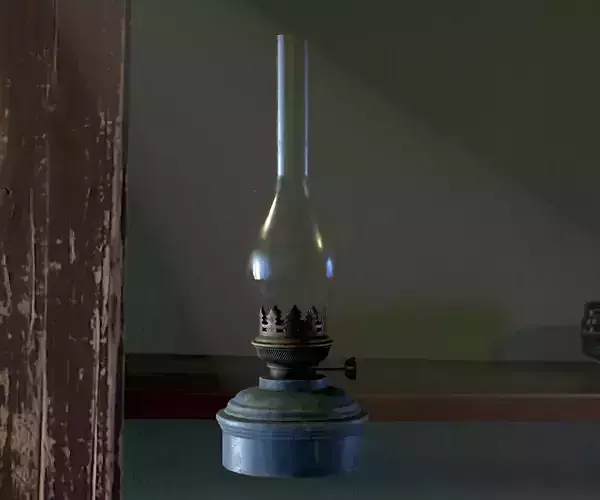 Old Kerosene Lamp 4K