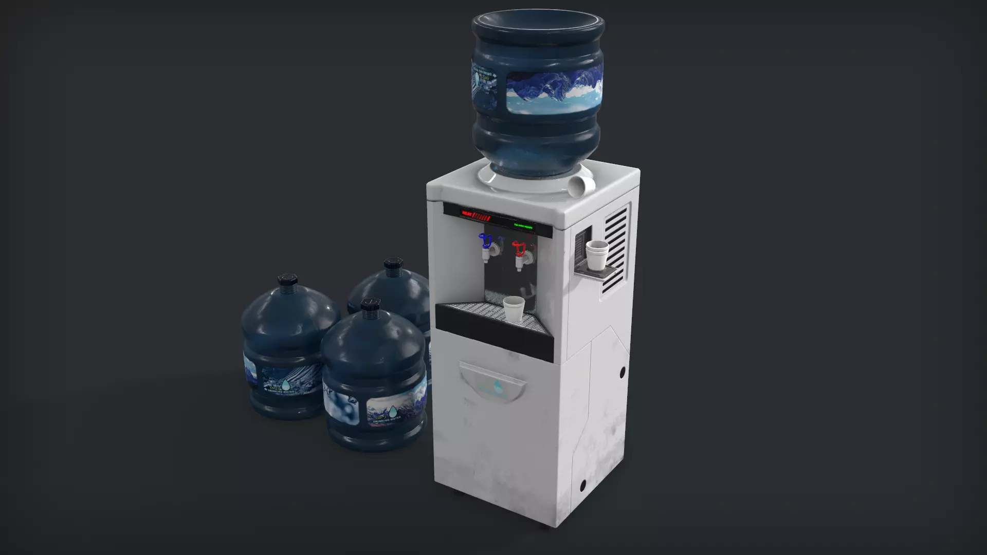 Water Dispencer - PBR - Game Ready Free low-poly 3D model