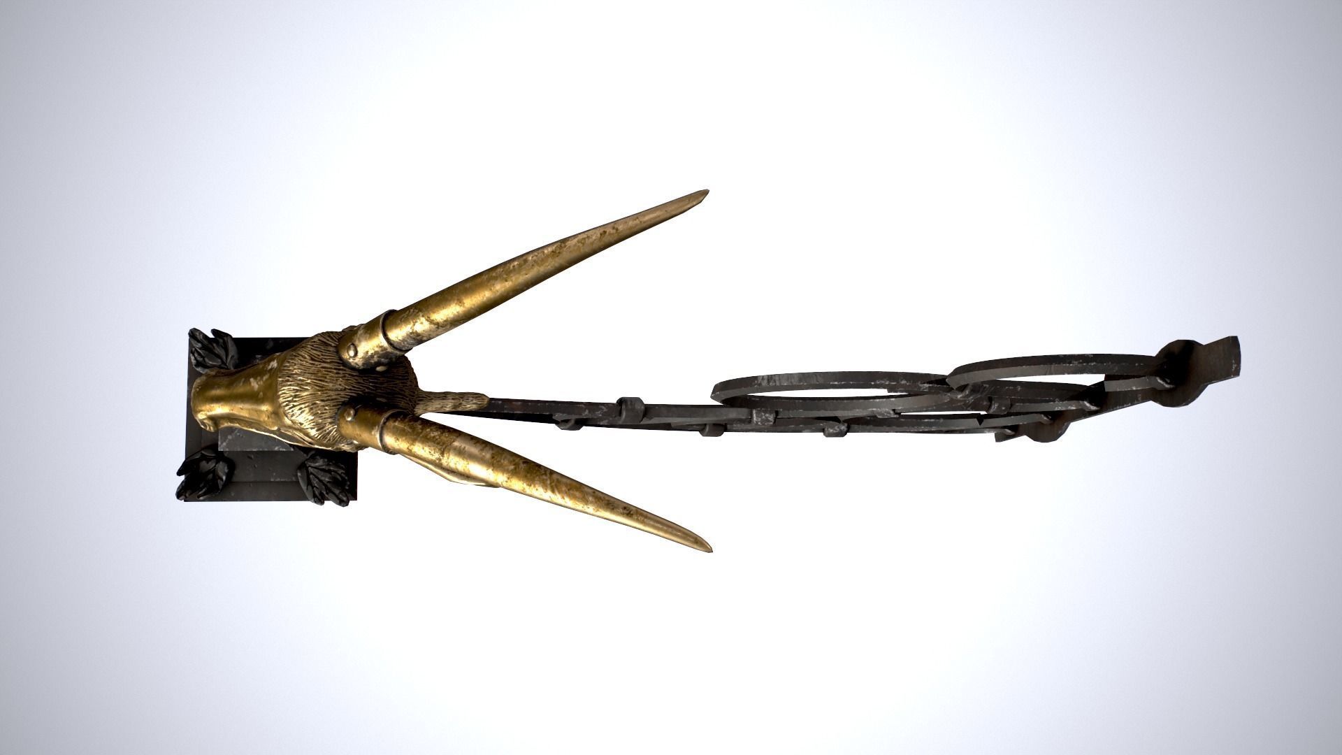 Old Street Lantern Goat Design Low-poly 3D model_45