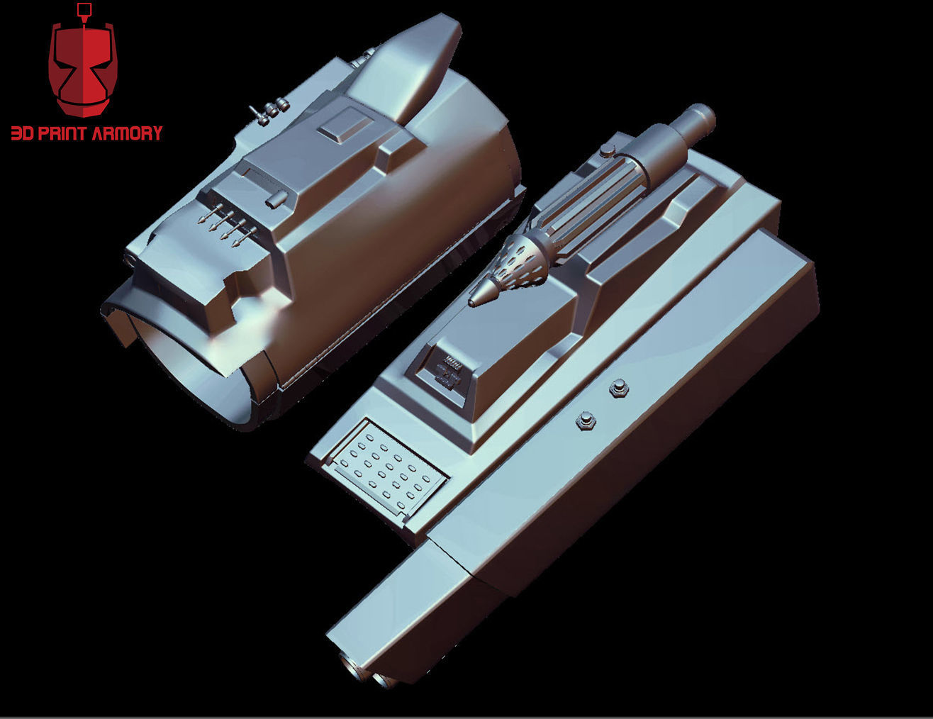 Boba Fett Mandalorian Gauntlets v2 3D model_1