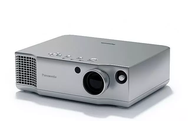 Silver Panasonic Projector 3D model_0