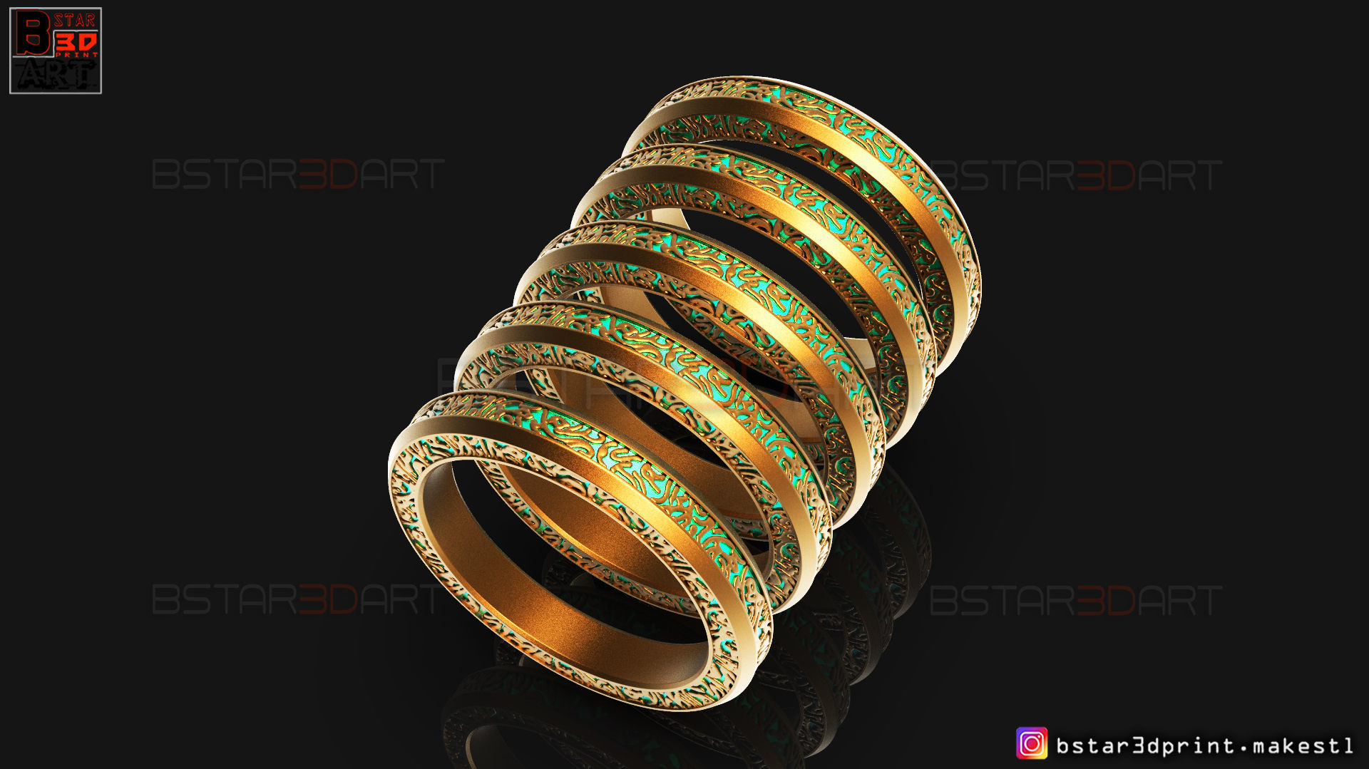 Shang Chi Ring  - Shang Chi bracelet - Marvel Comics 3D print model_8