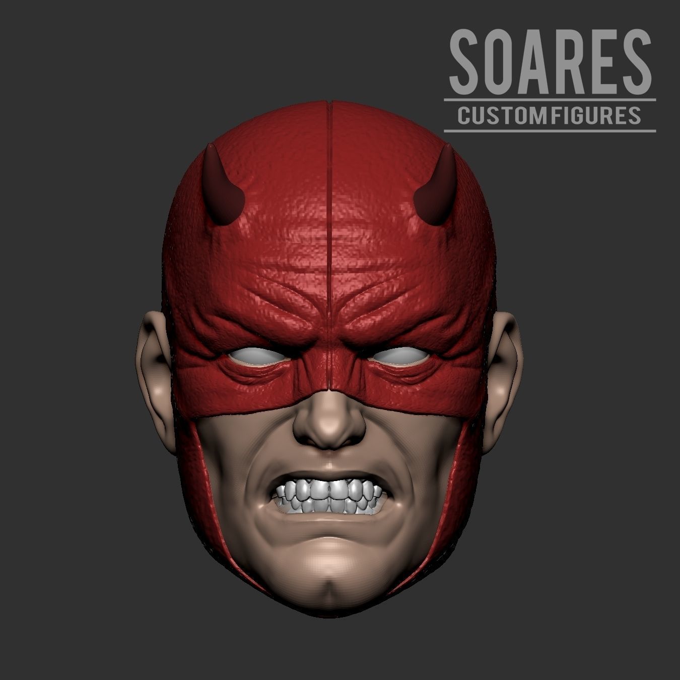 Daredevil 2 pack head 3D print model 3D print model_4