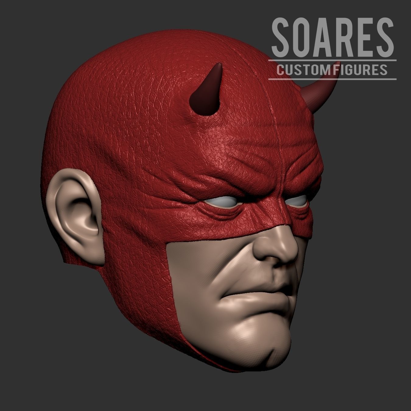 Daredevil 2 pack head 3D print model 3D print model_5