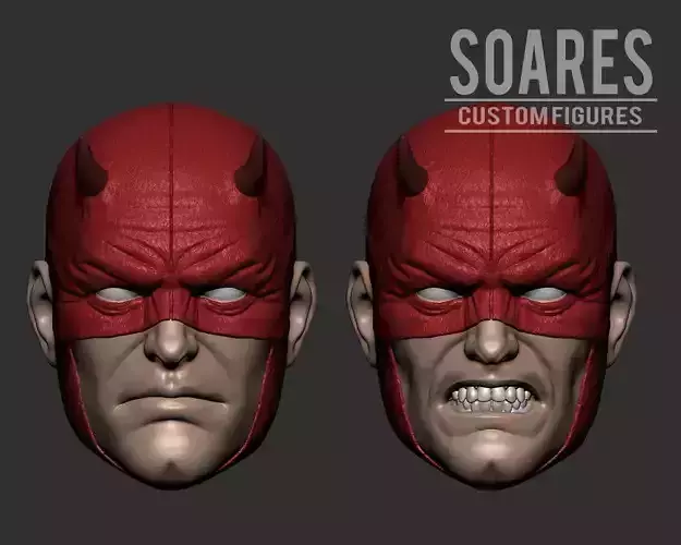 Daredevil 2 pack head 3D print model