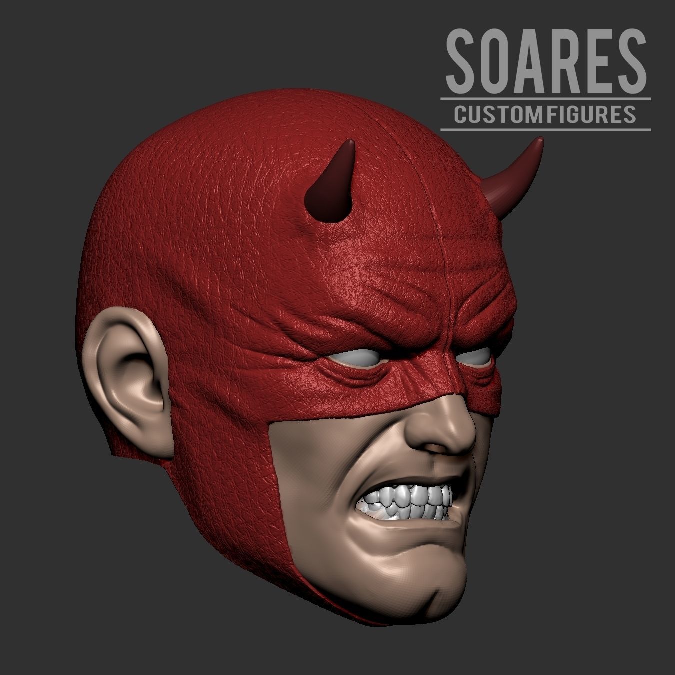 Daredevil 2 pack head 3D print model 3D print model_6