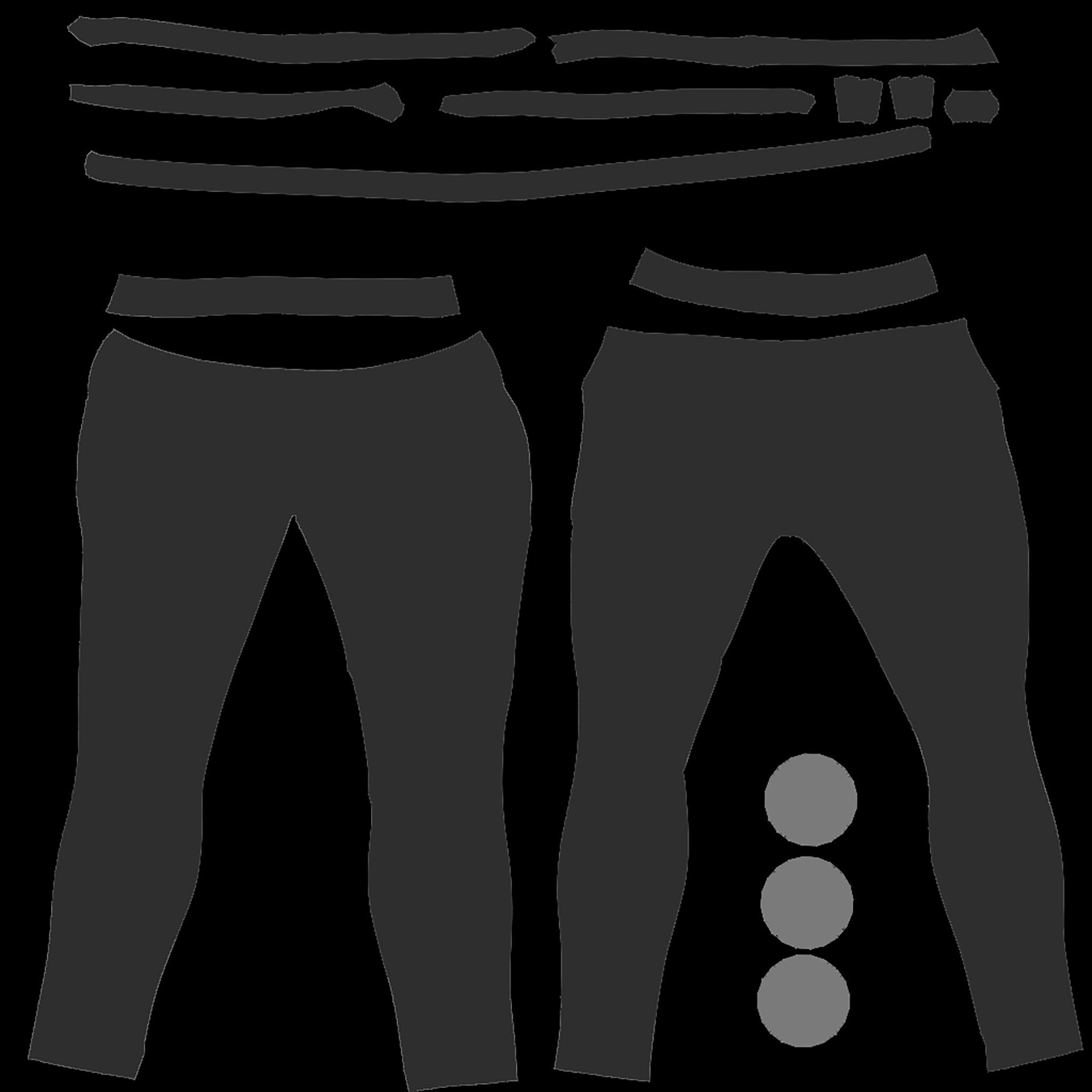 Harem Pants Front Tied Low-poly 3D model_9