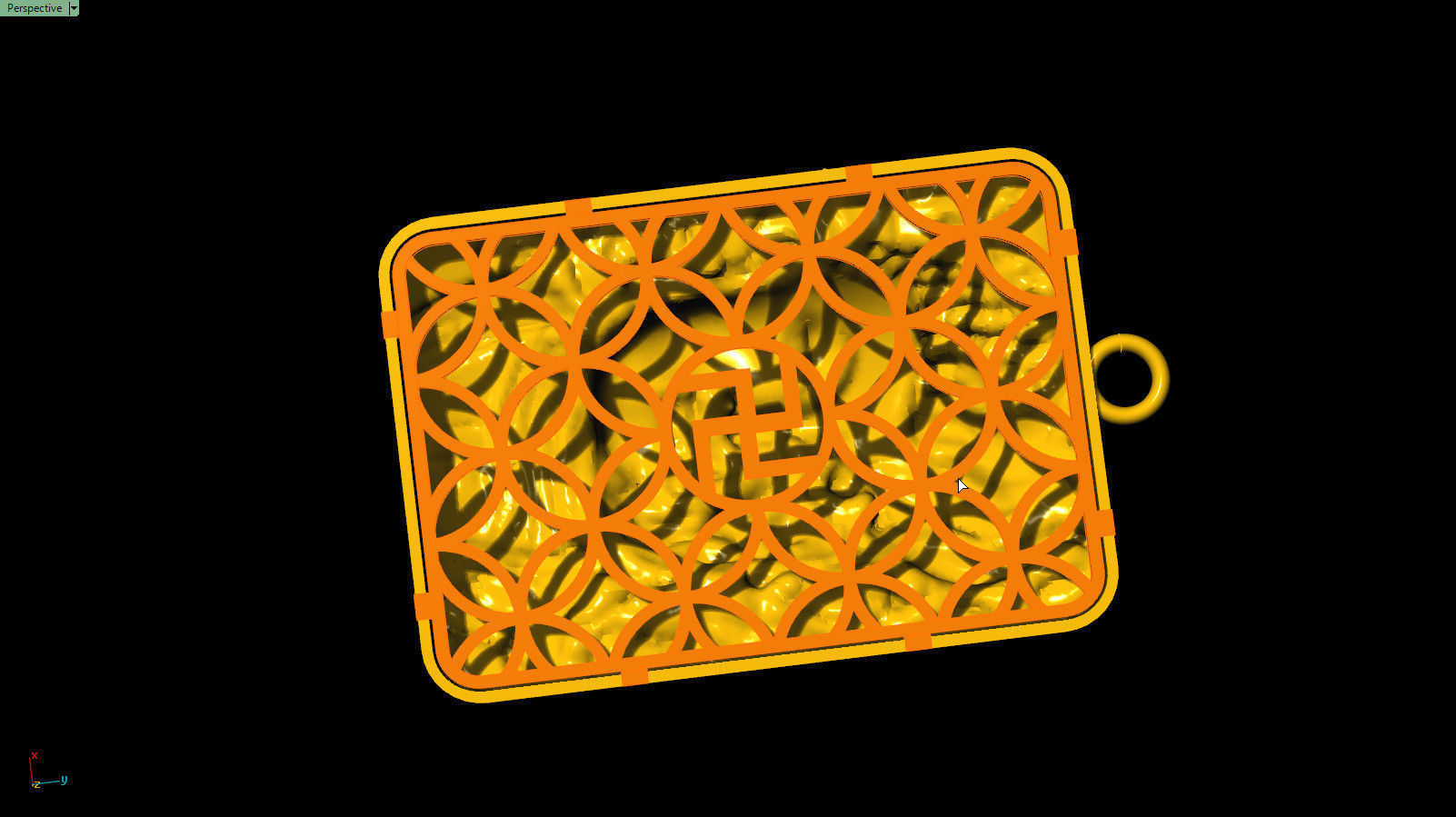 Devil and Buddha pendant 3D print model_2