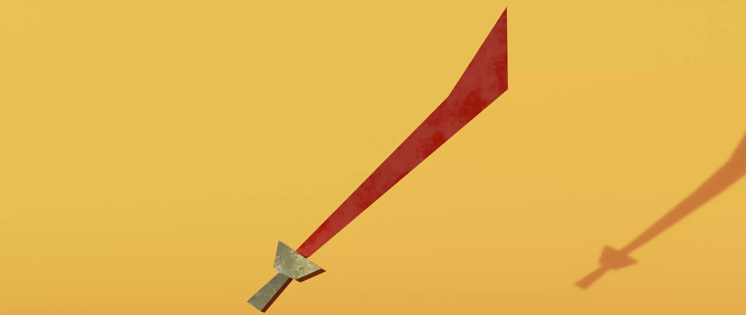 Dragon longsword Low-poly 3D model