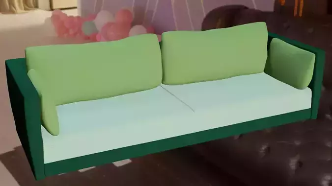 simple Couch with pillows