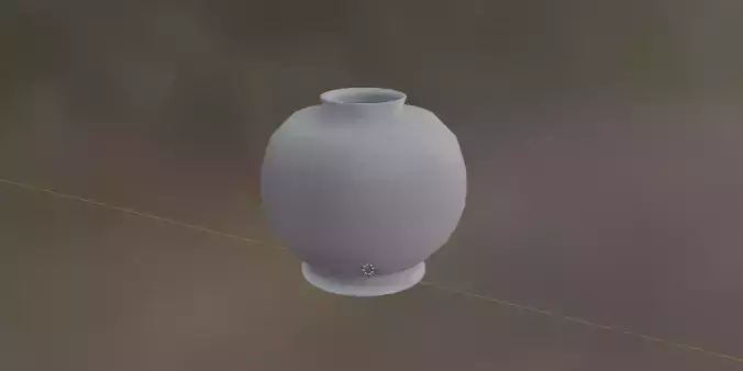 White clay vase