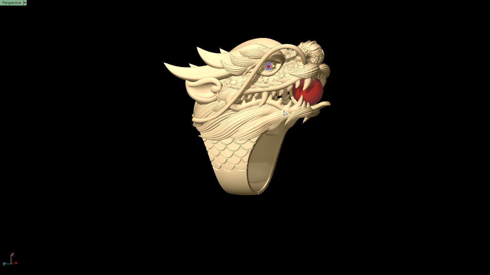 Dragon Ring 3D print model_2