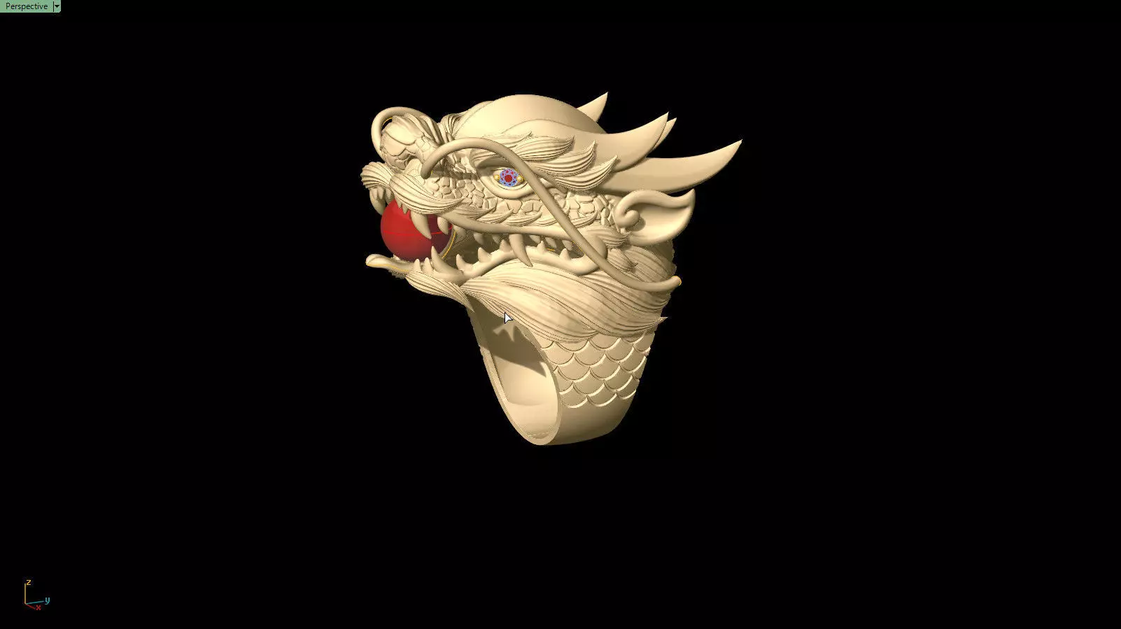 Dragon Ring 3D print model_0