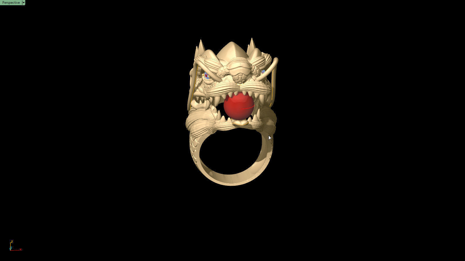 Dragon Ring 3D print model_1