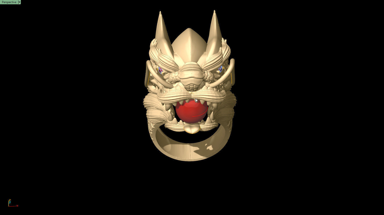 Dragon Ring 3D print model_3