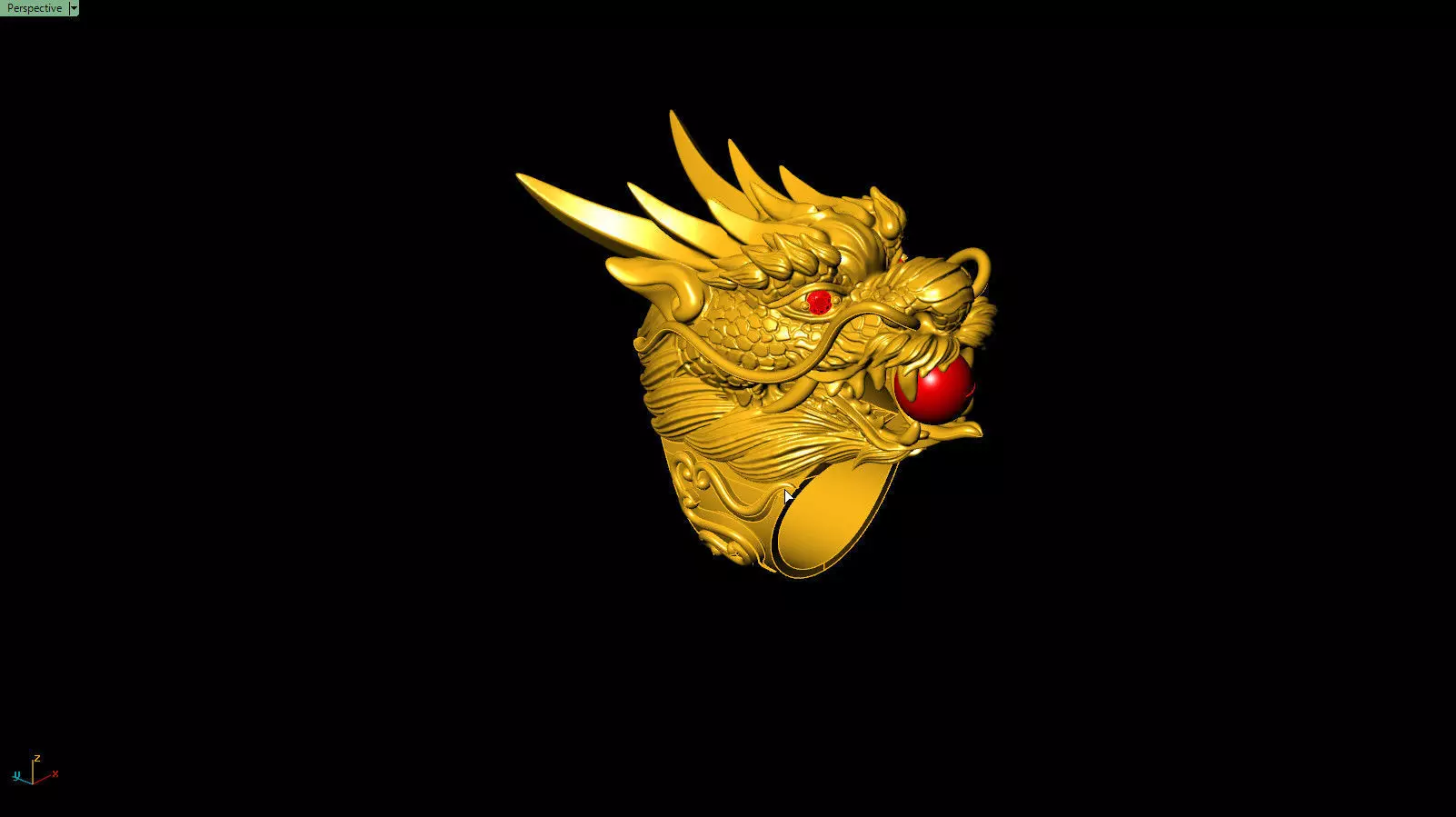 Dragon Ring 3D print model_0
