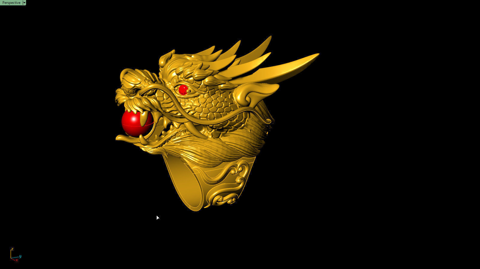 Dragon Ring 3D print model_3