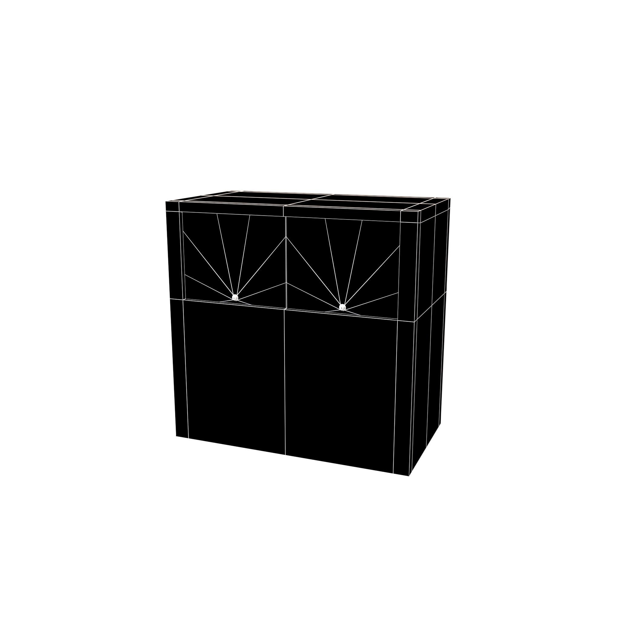 Park Rubbish Bin v1 004 Low-poly 3D model_5