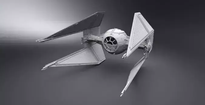 Tie Interceptor scale model