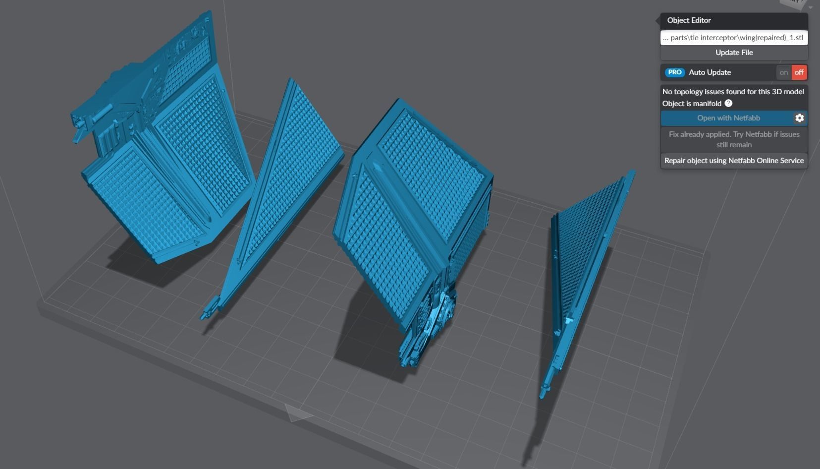 Tie Interceptor scale model 3D print model_8