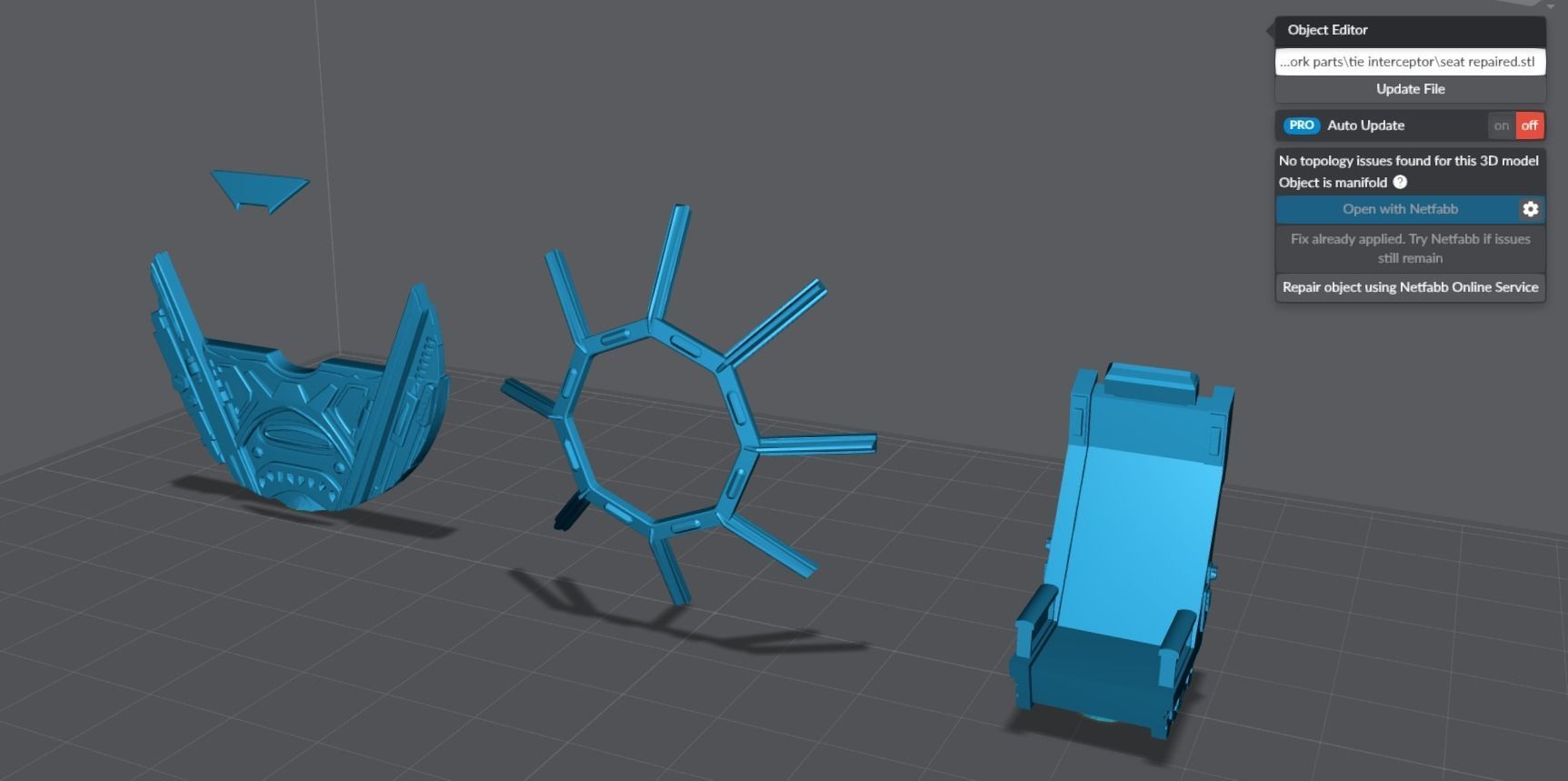 Tie Interceptor scale model 3D print model_7