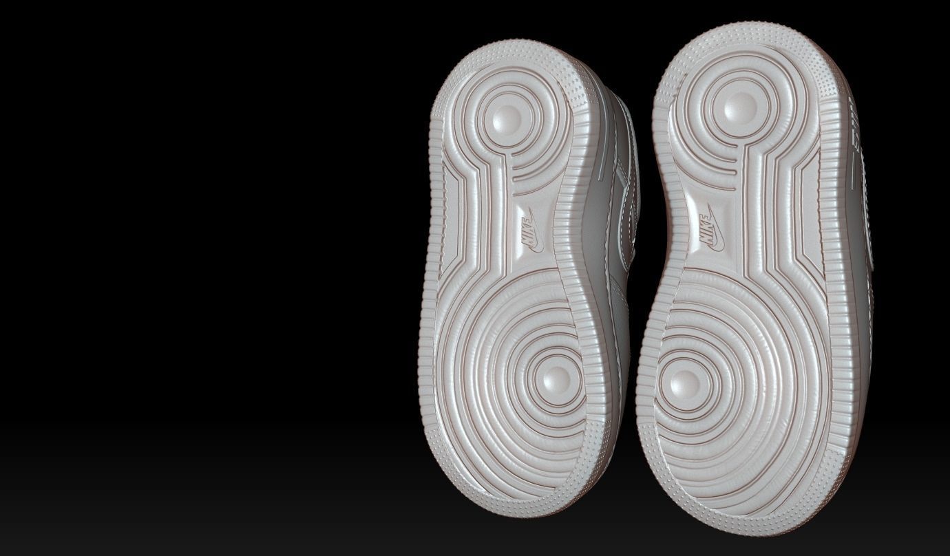 High detailed Nike Air Force 1 baby shoes for 3d print 3D print model_17