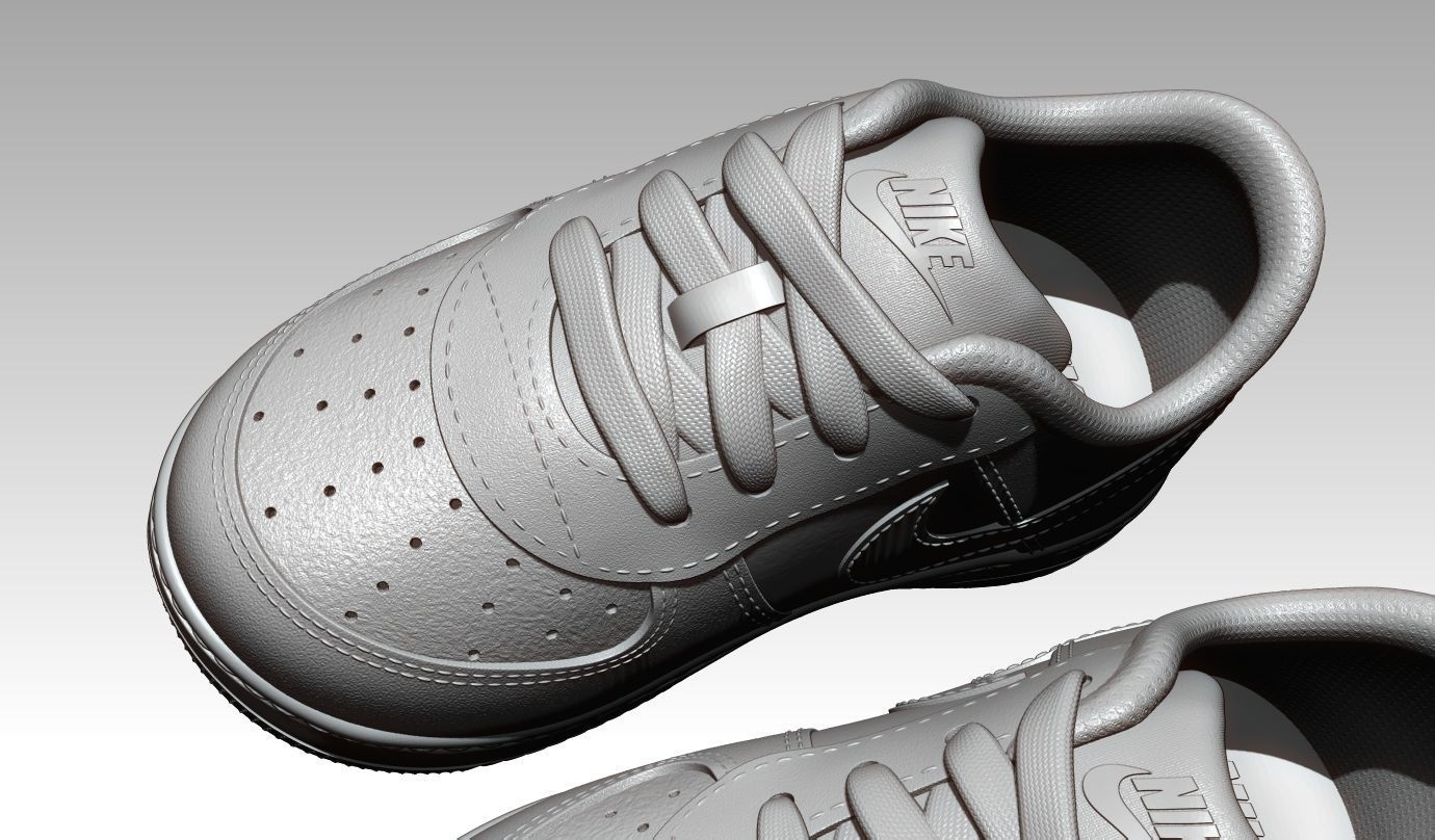 High detailed Nike Air Force 1 baby shoes for 3d print 3D print model_10