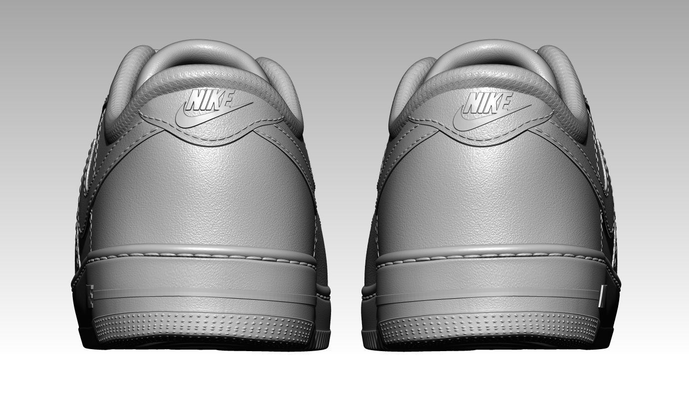 High detailed Nike Air Force 1 baby shoes for 3d print 3D print model_5