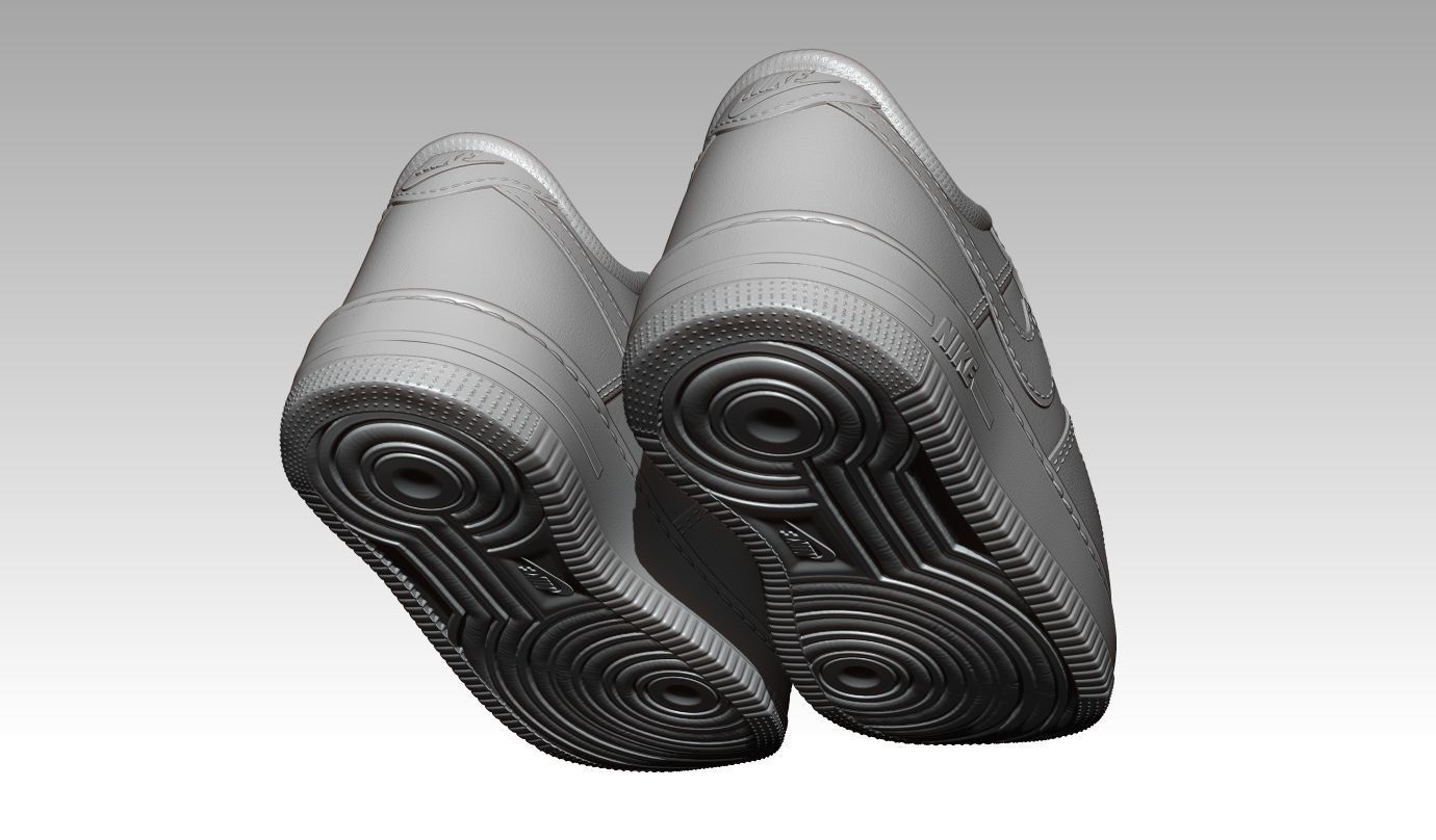 High detailed Nike Air Force 1 baby shoes for 3d print 3D print model_6