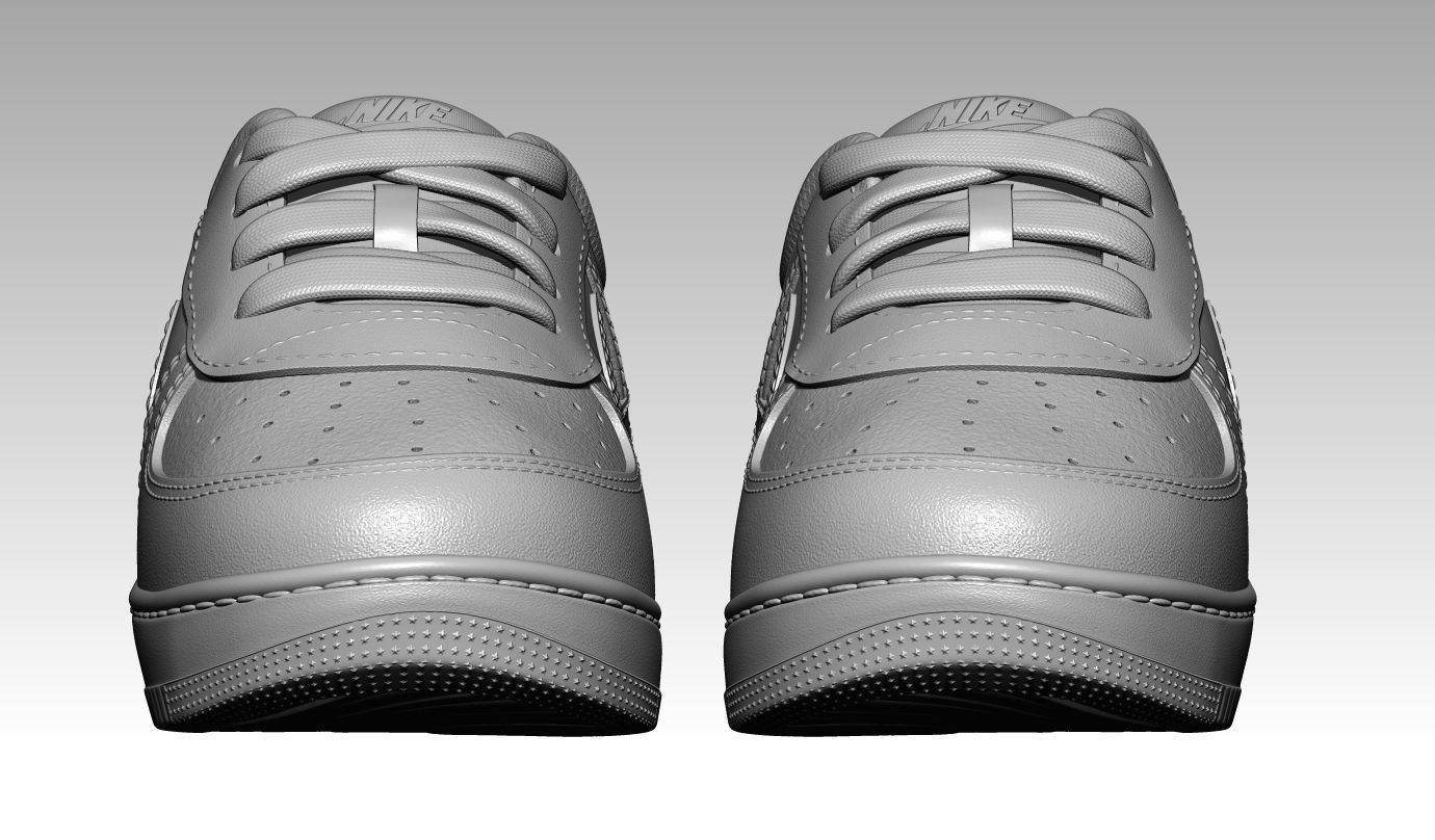 High detailed Nike Air Force 1 baby shoes for 3d print 3D print model_4