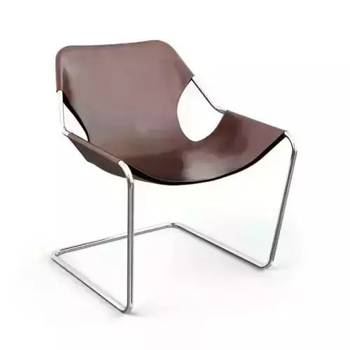 Brown Leather Lounge Chair