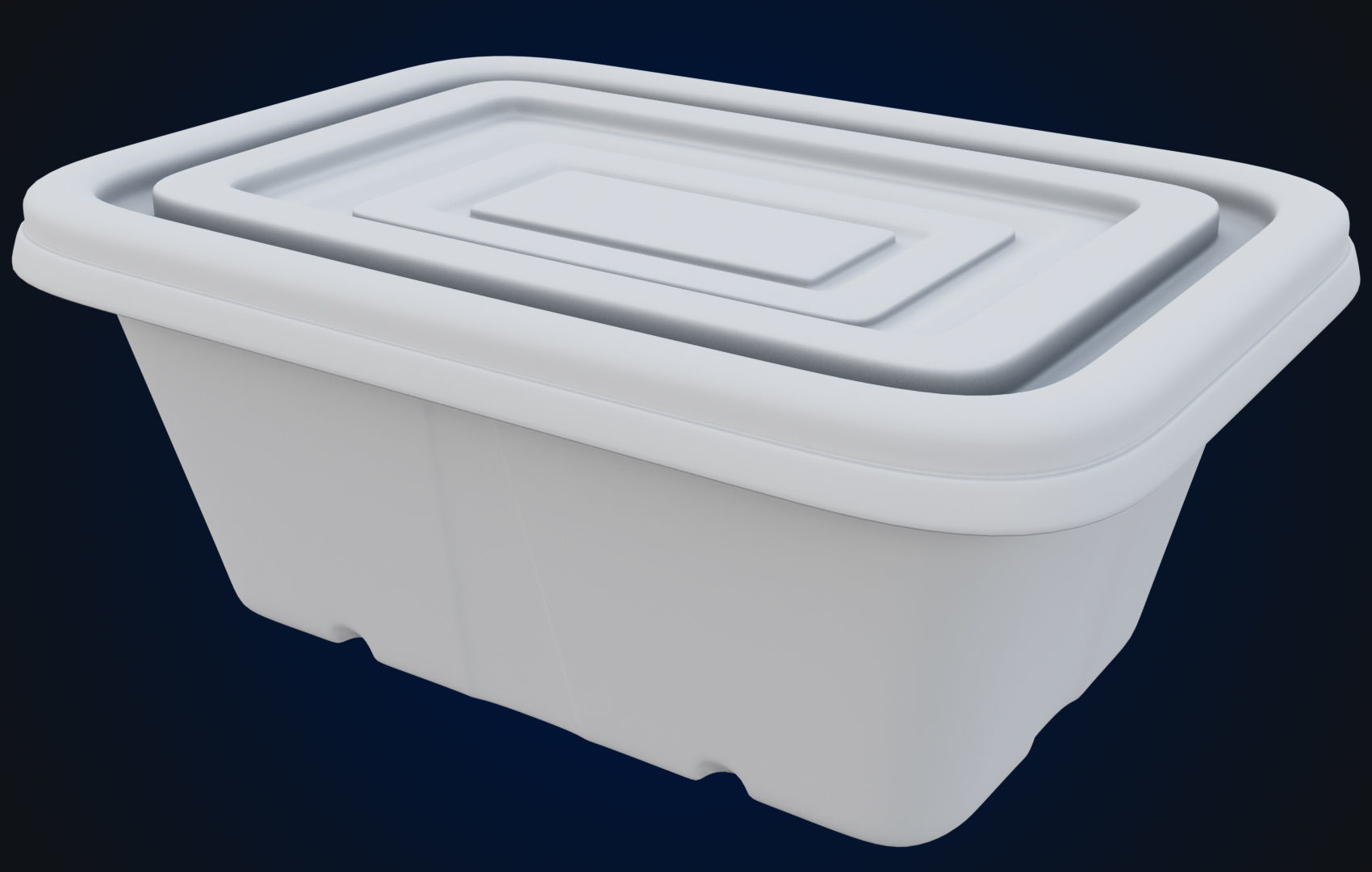 Box Food Cardboard Container - Disposable 3D model_18