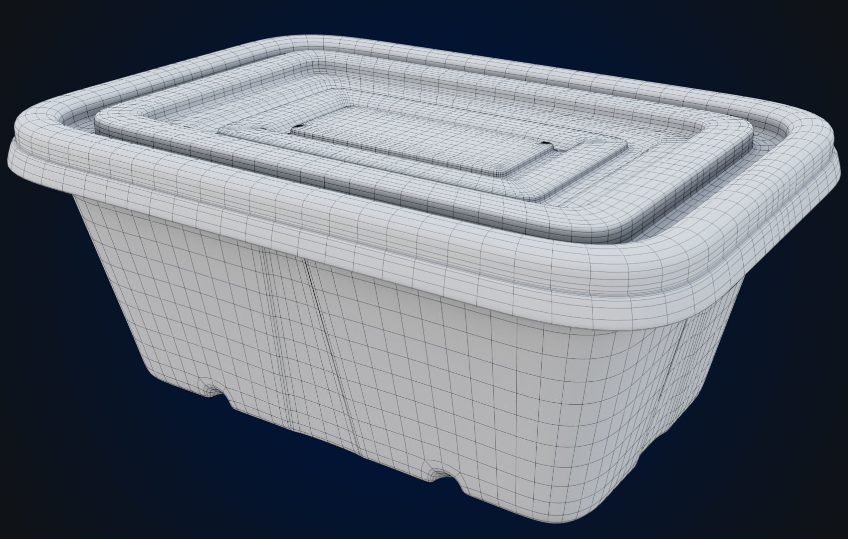 Box Food Cardboard Container - Disposable 3D model_28