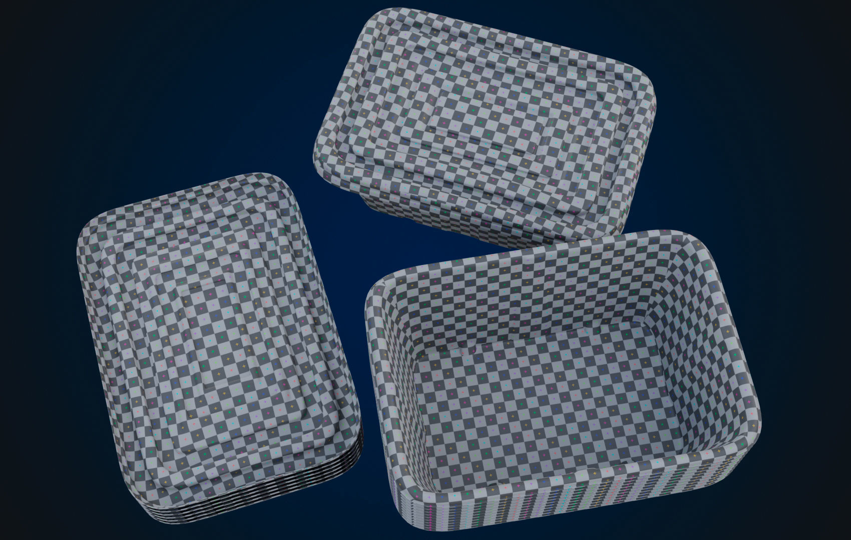 Box Food Cardboard Container - Disposable 3D model_13