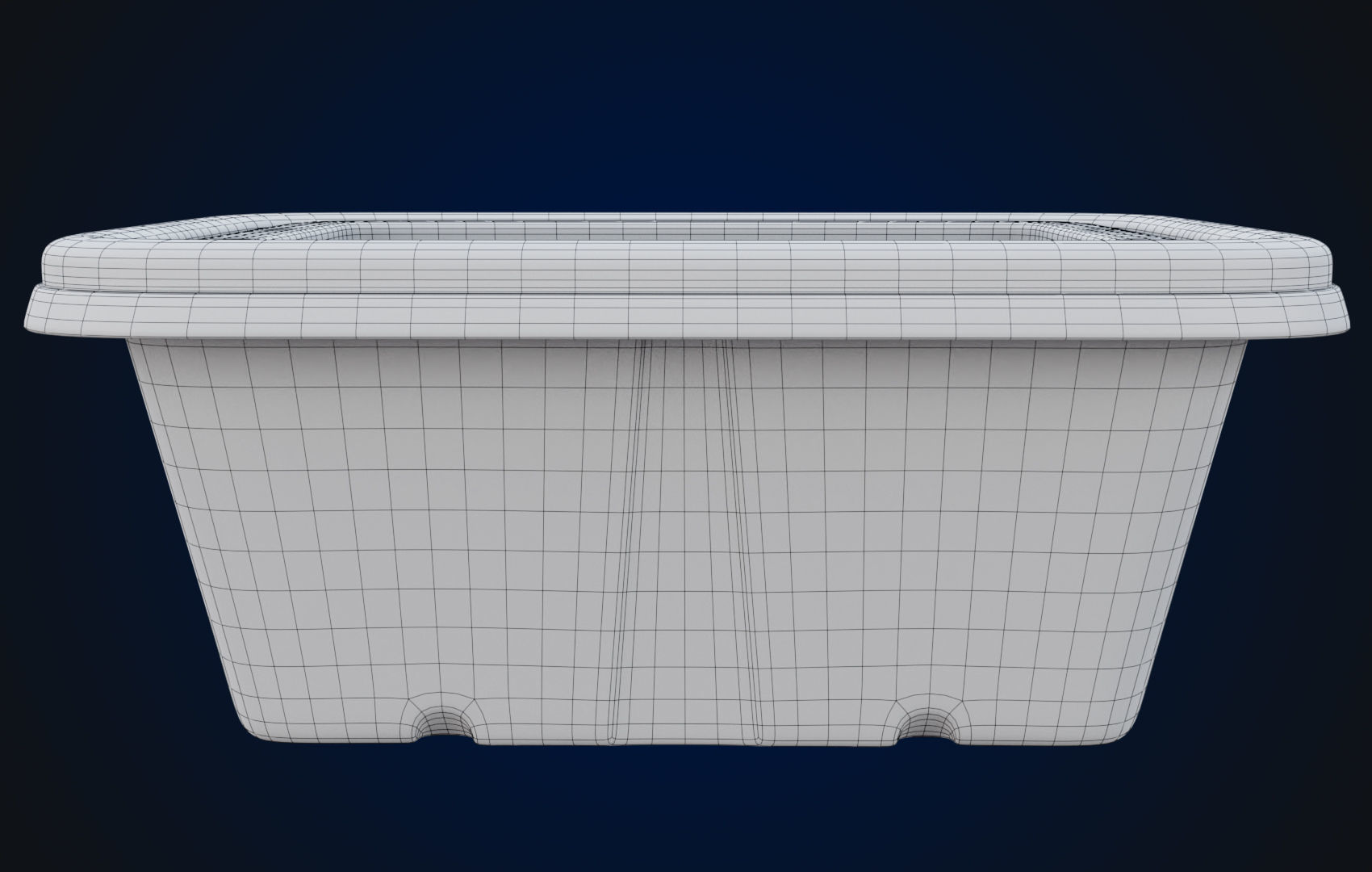 Box Food Cardboard Container - Disposable 3D model_34