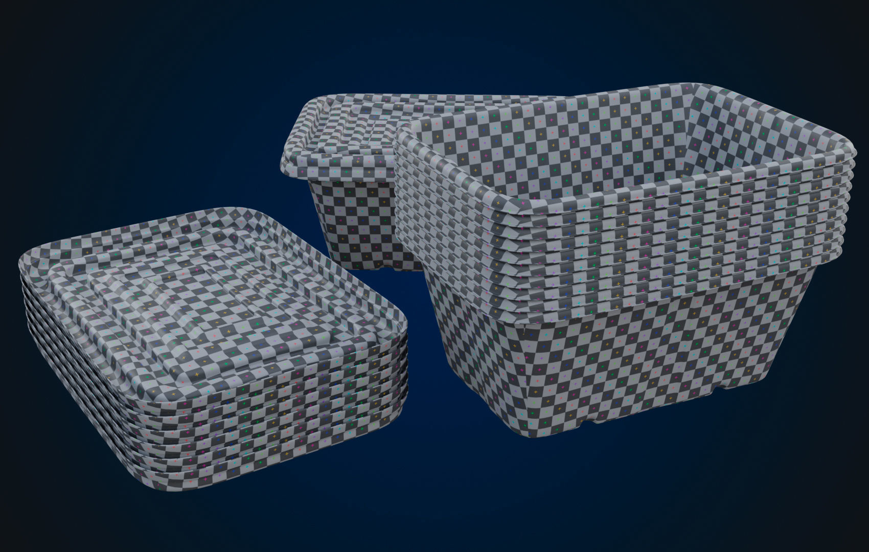 Box Food Cardboard Container - Disposable 3D model_23