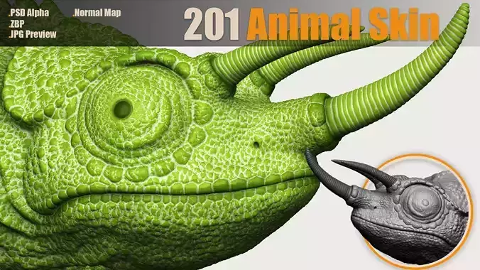 201 Animal Skin Brushes 3D model