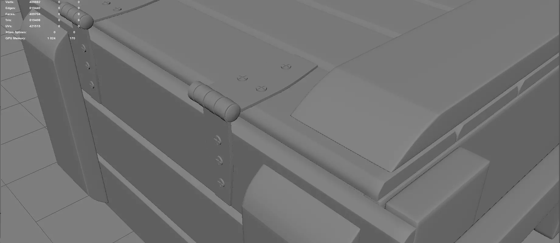 Box for army Free low-poly 3D model