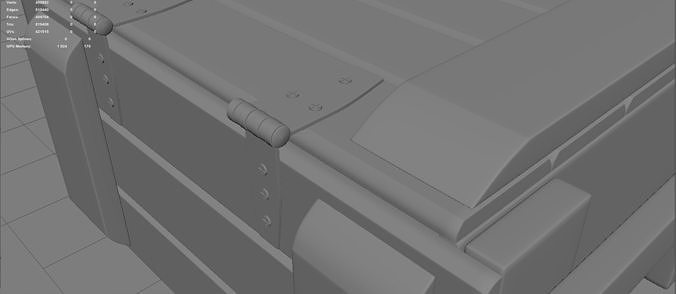 Box for army Free low-poly 3D model