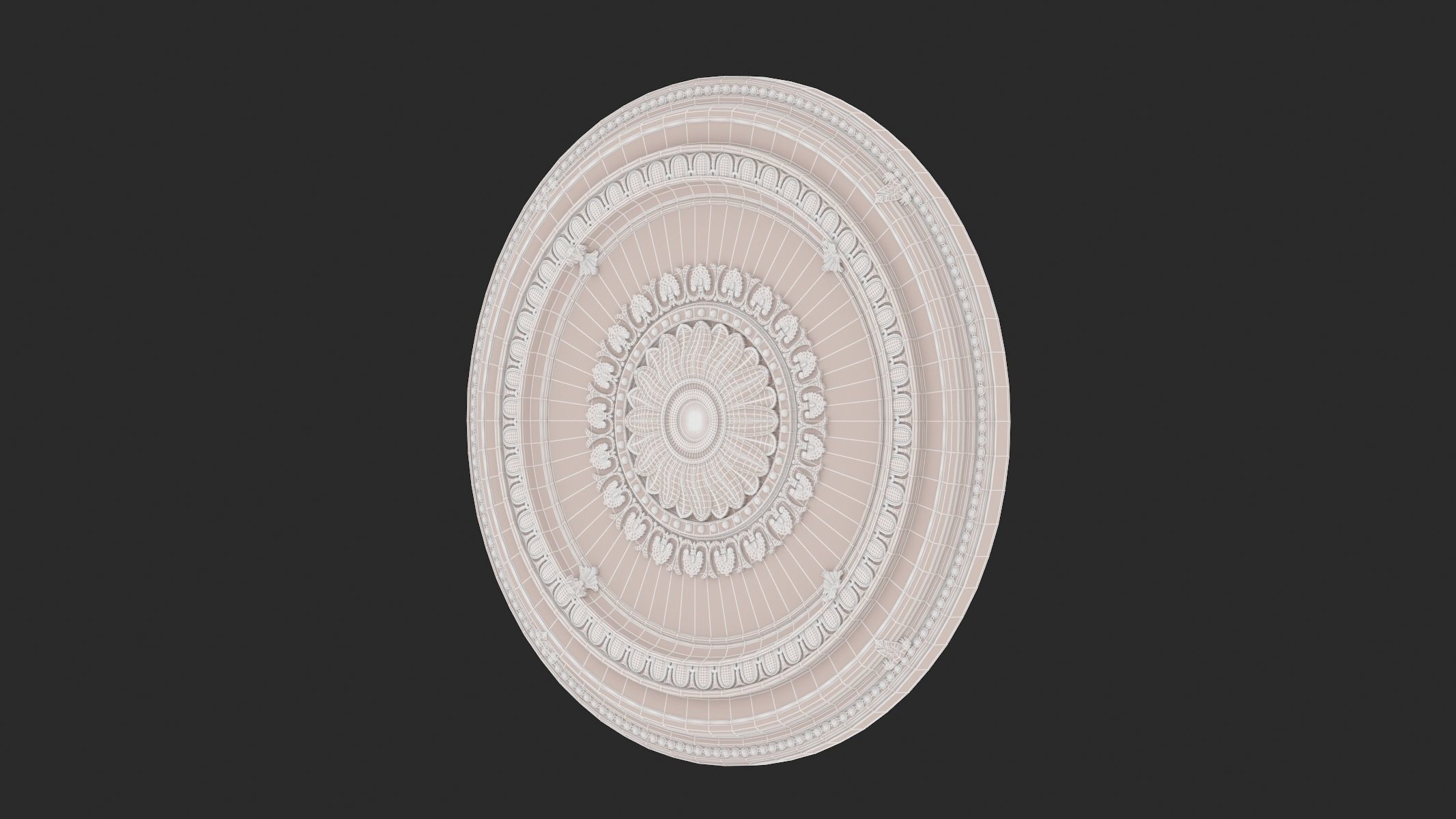 Classic Celling Medallion 30 3D model_7