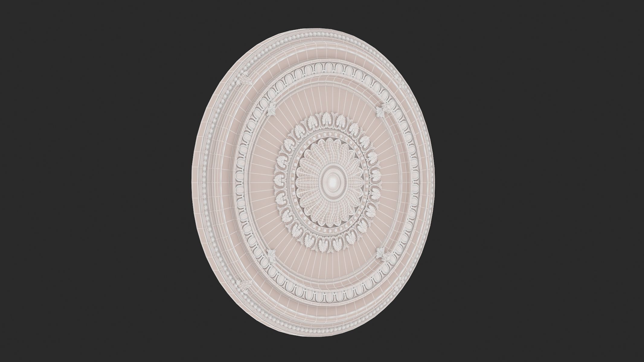 Classic Celling Medallion 30 3D model_6