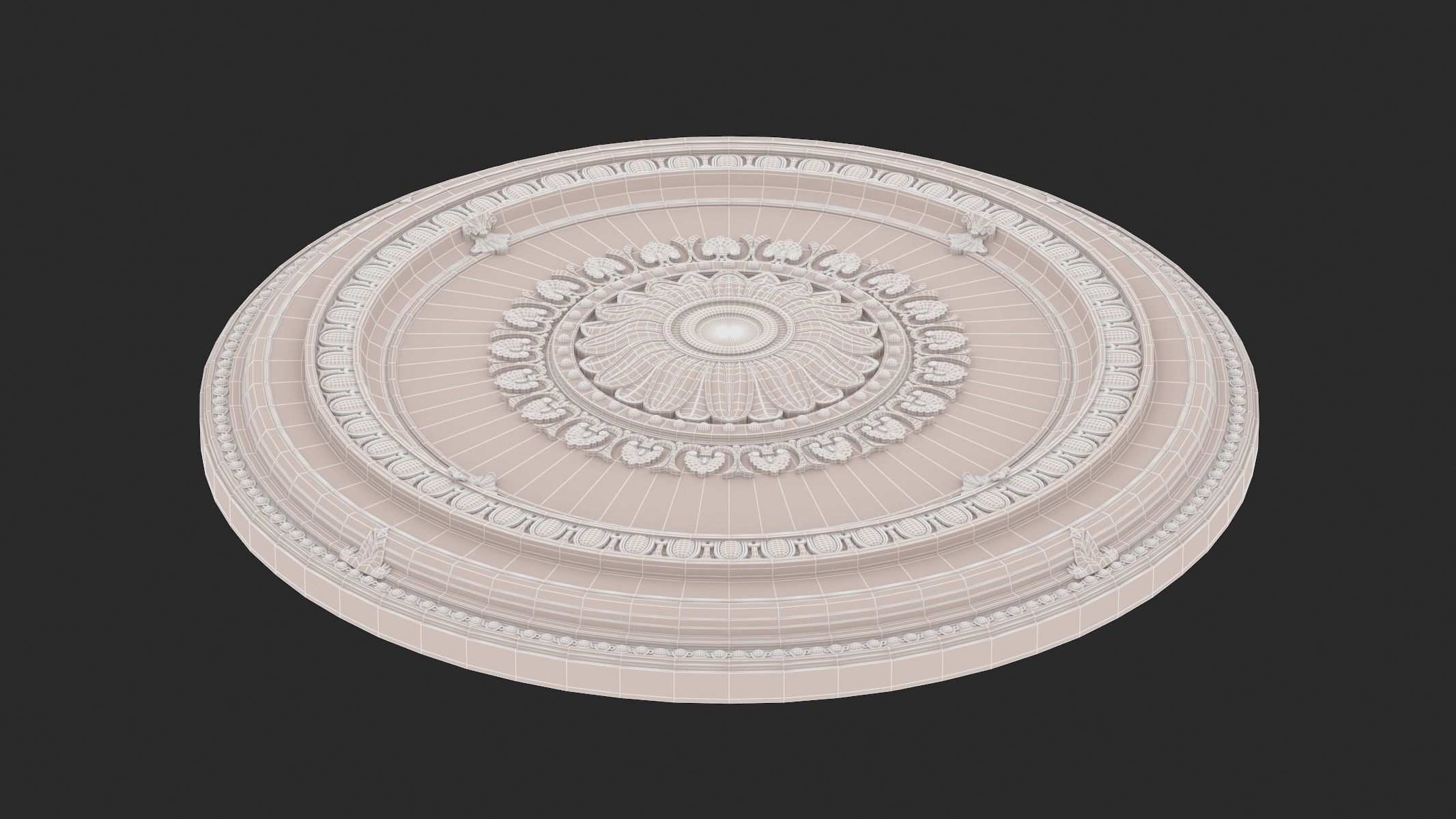 Classic Celling Medallion 30 3D model_9