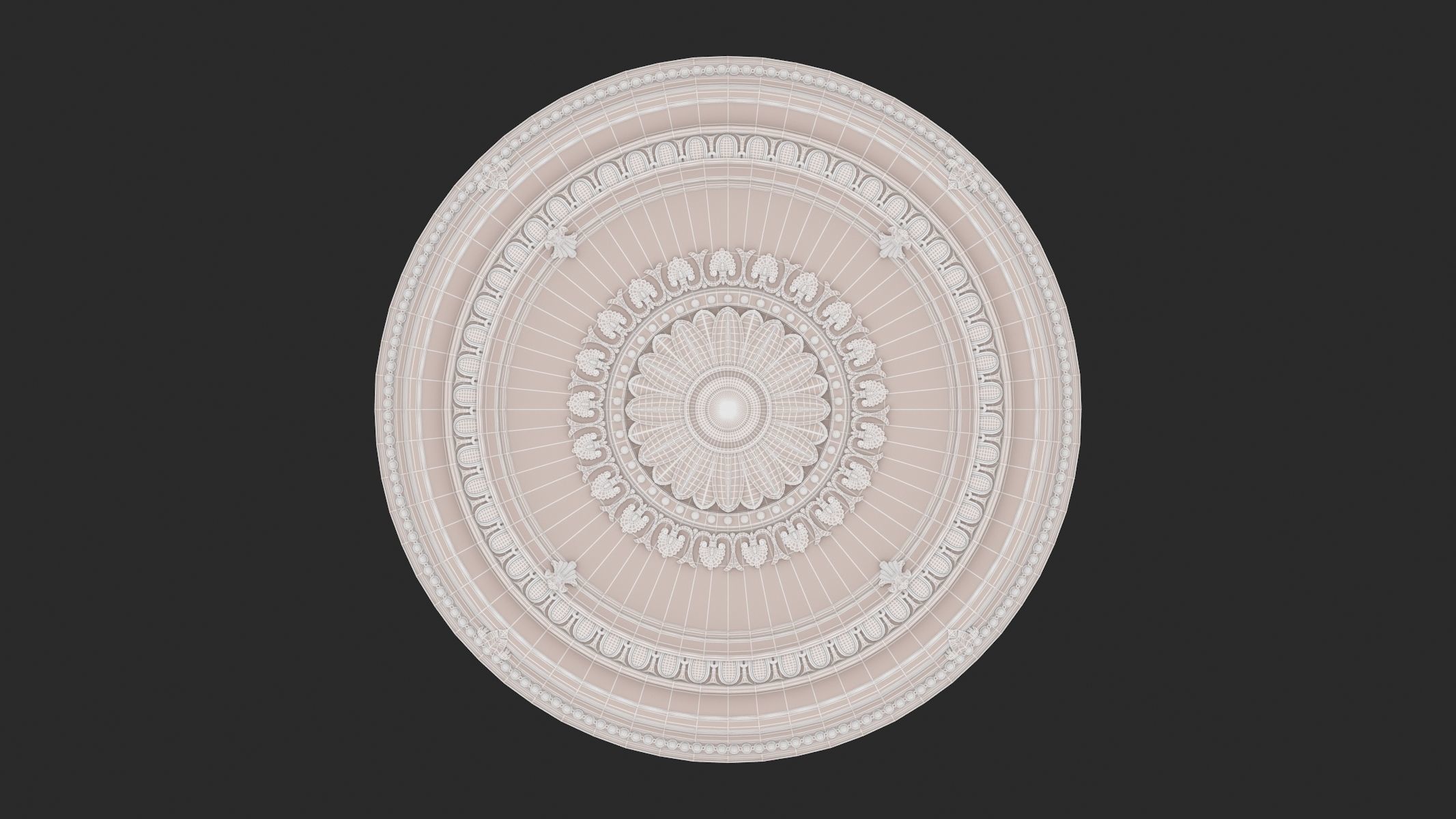 Classic Celling Medallion 30 3D model_5
