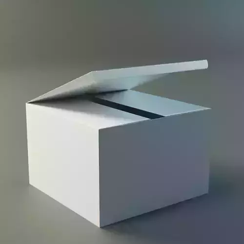 Product Box Rectangular Low-poly 3D model